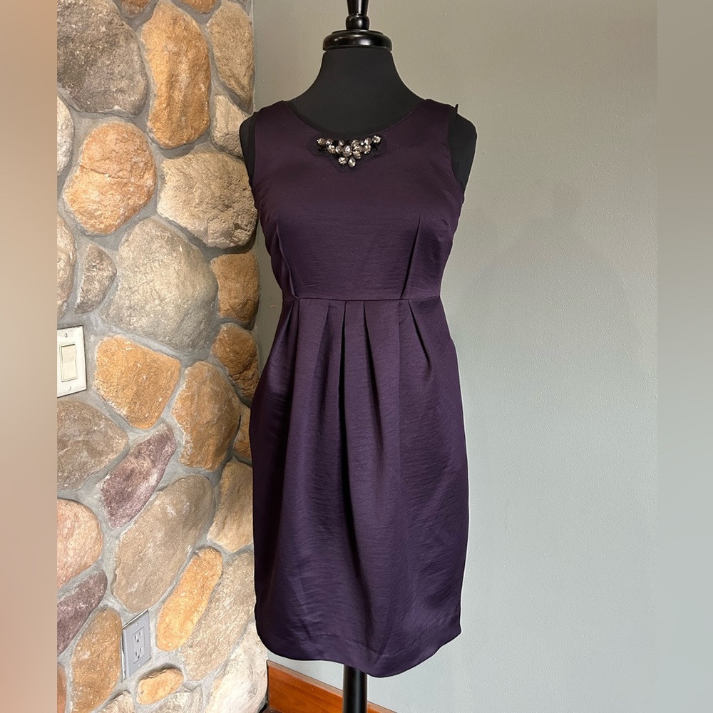 Simply Vera Wang purple A line pleated dress